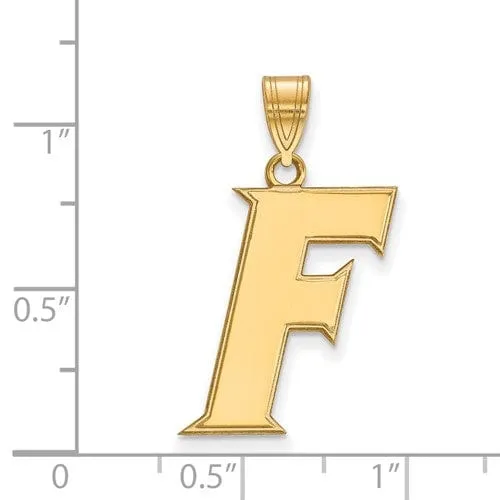10k Yellow Gold U of Florida Large Initial F Pendant