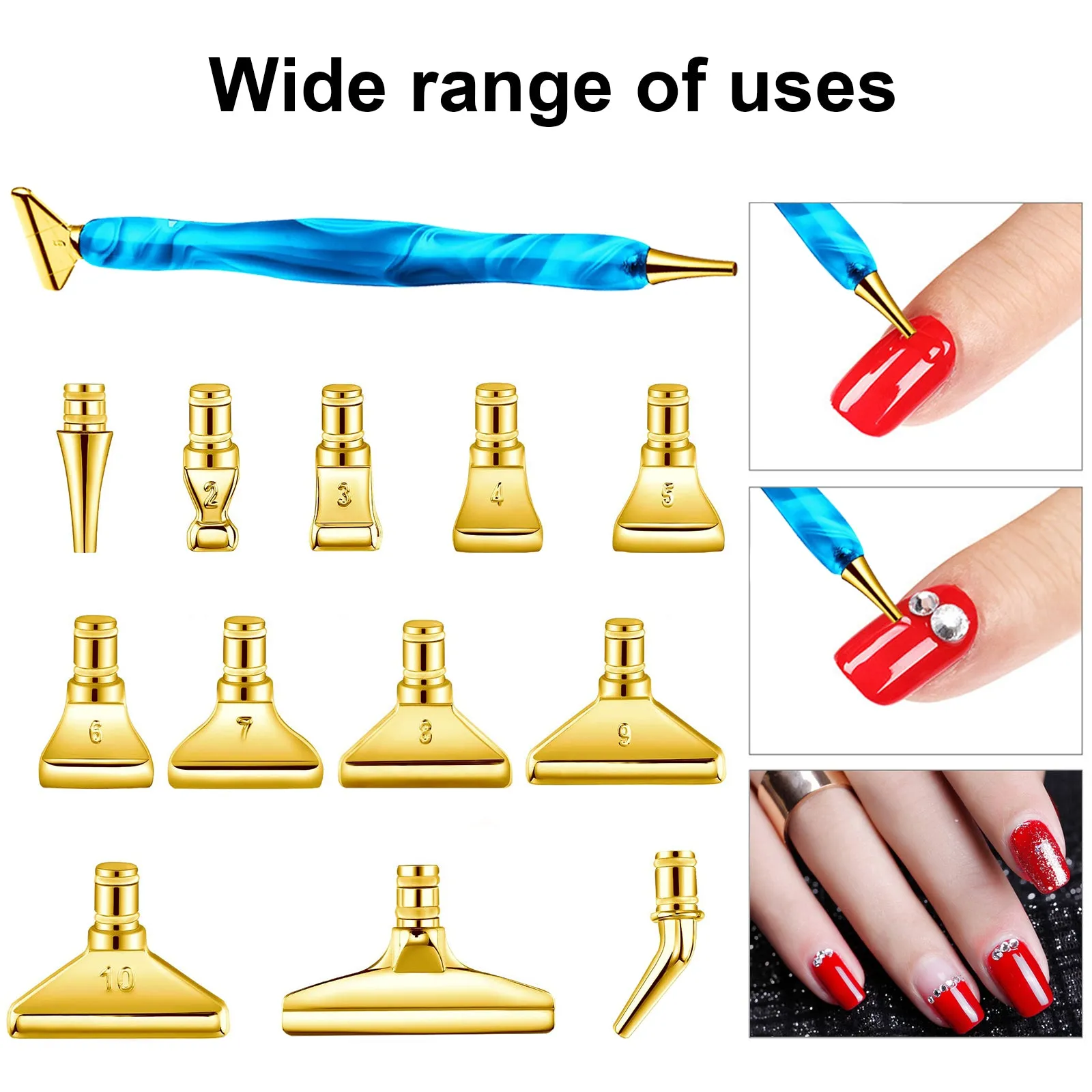 13x Metal 5D Resin Diamond Painting Pen Nibs Set DIY Craft Point Drill Pens