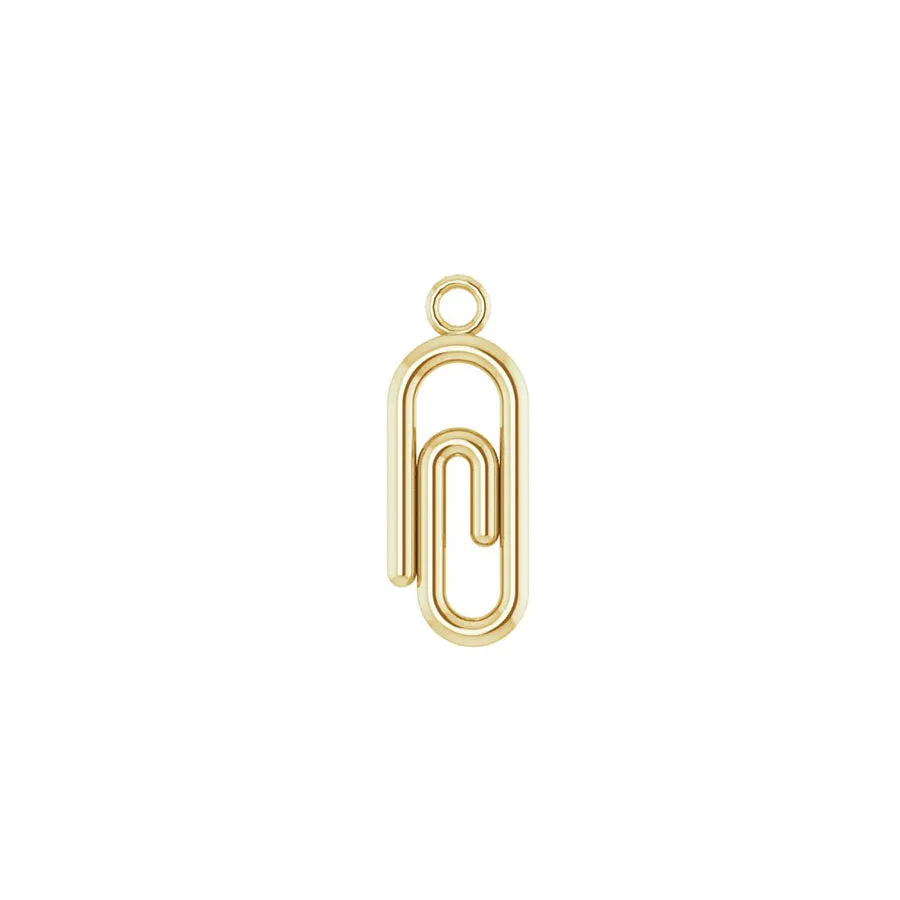 14kt Paper Clip Charm