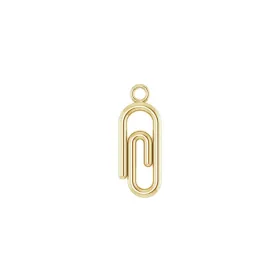 14kt Paper Clip Charm