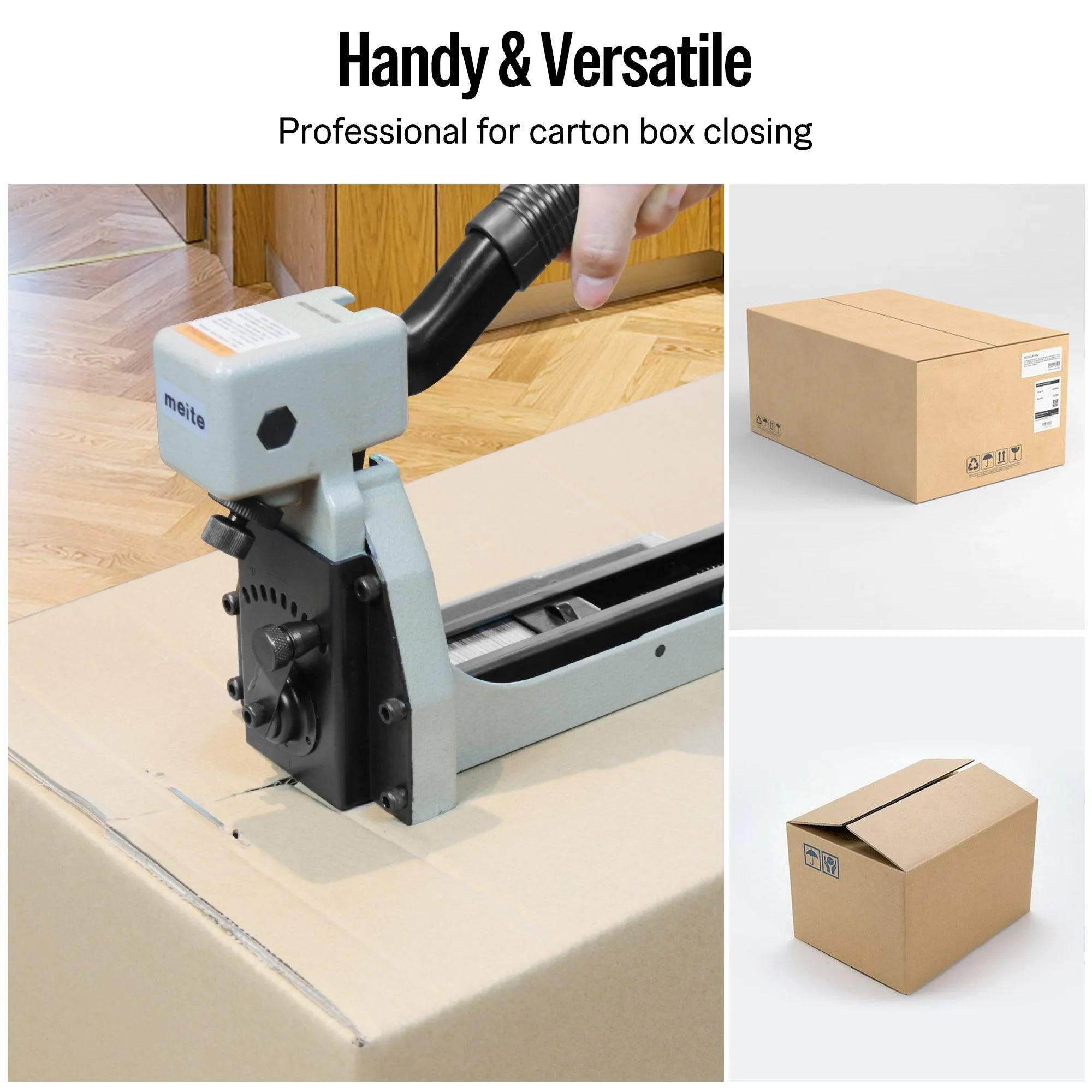 16 Gauge 1-3/8'' Crown 3/4'' Leg Length Manual Carton Closing Stapler - Model HB3518
