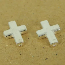2 Pcs 925 Stamp Sterling Silver Cross Charms Vintage DIY Jewelry Making WSP533X2 Wholesale: See Discount Coupons in Item Details