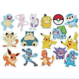 2 Sheets Diamonds Painting Sticker Crafts DIY Art Cartoon Paster Home Decoration