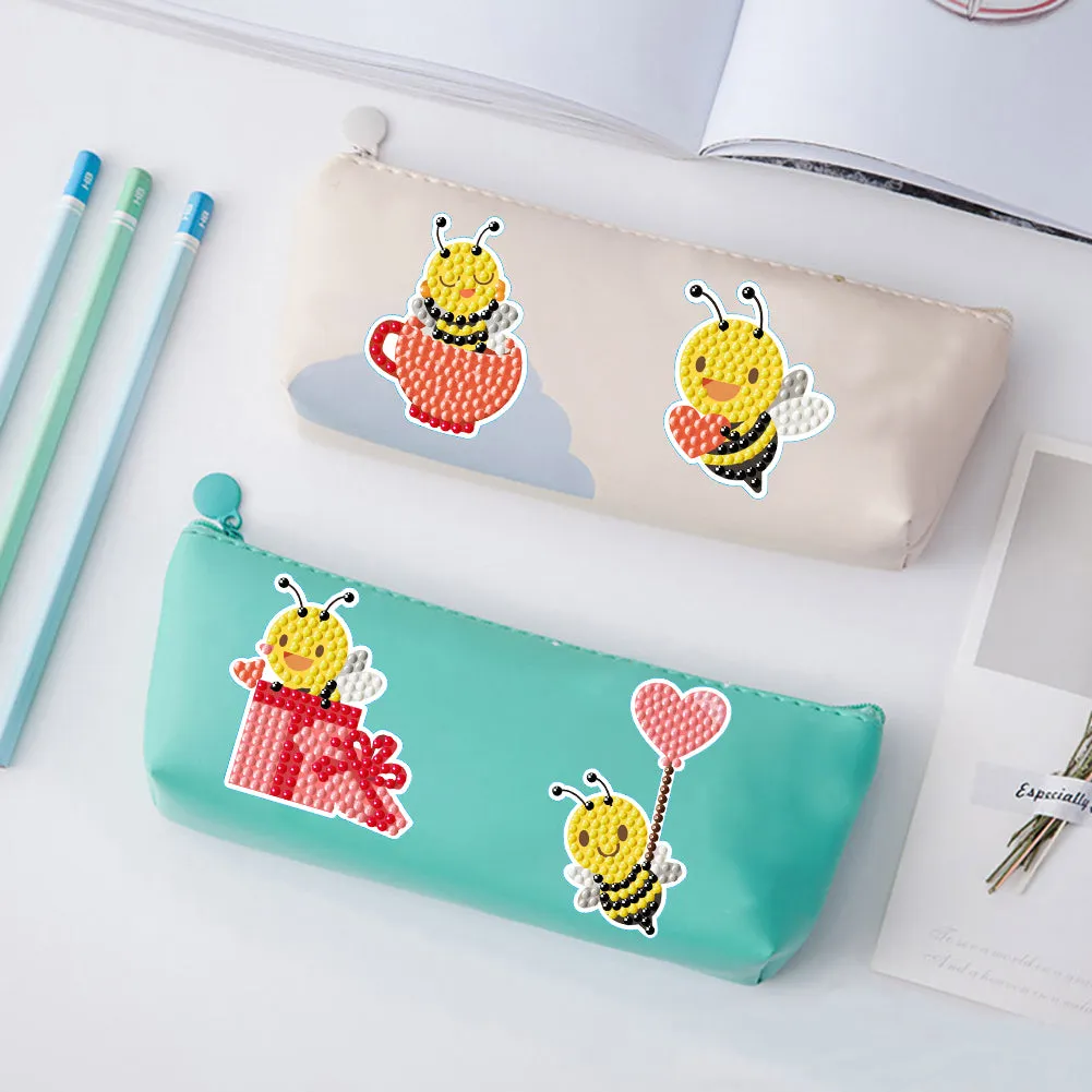 2 Sheets Diamonds Painting Sticker Crafts DIY Art Cartoon Paster Home Decoration