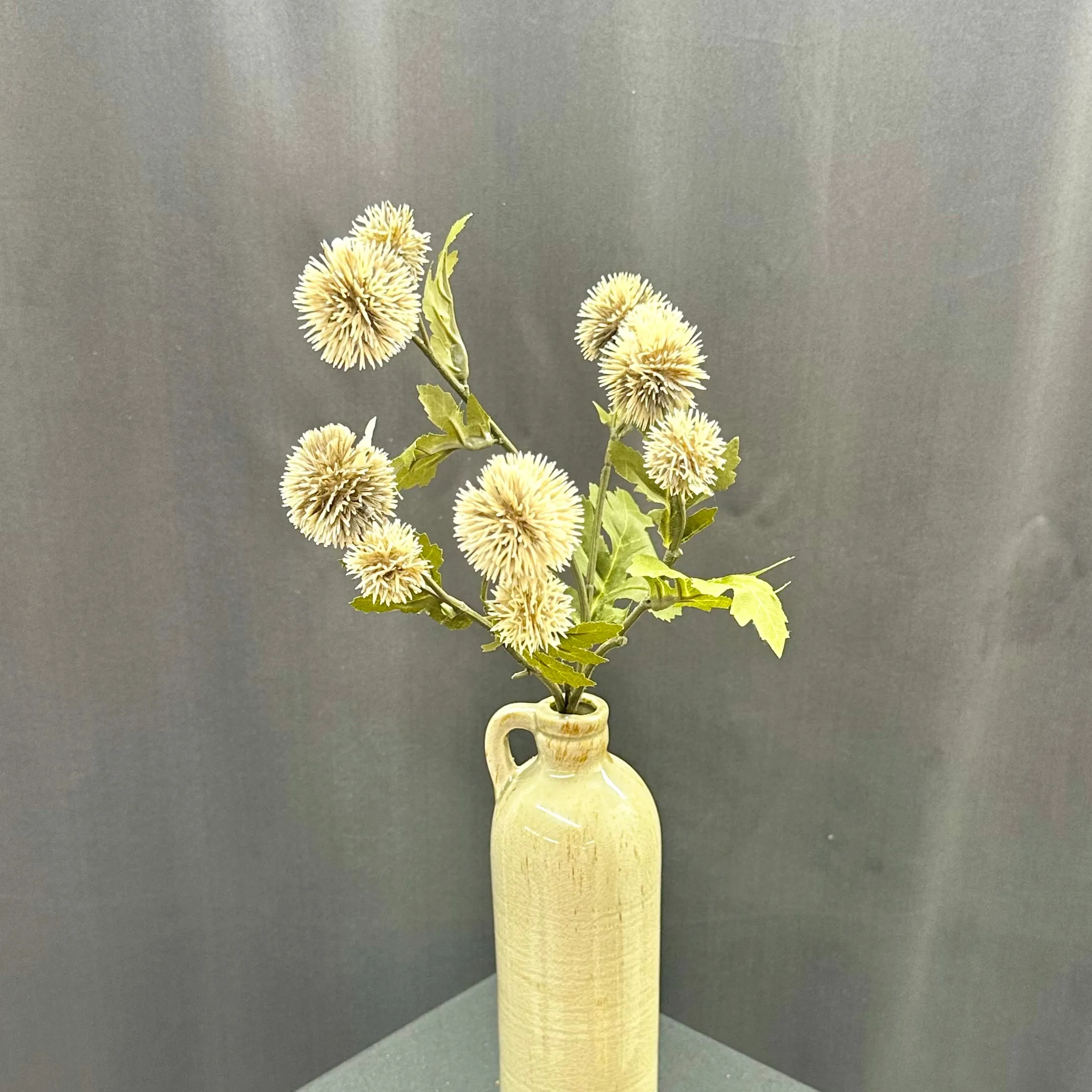 22" Cream Pom Pom Stem