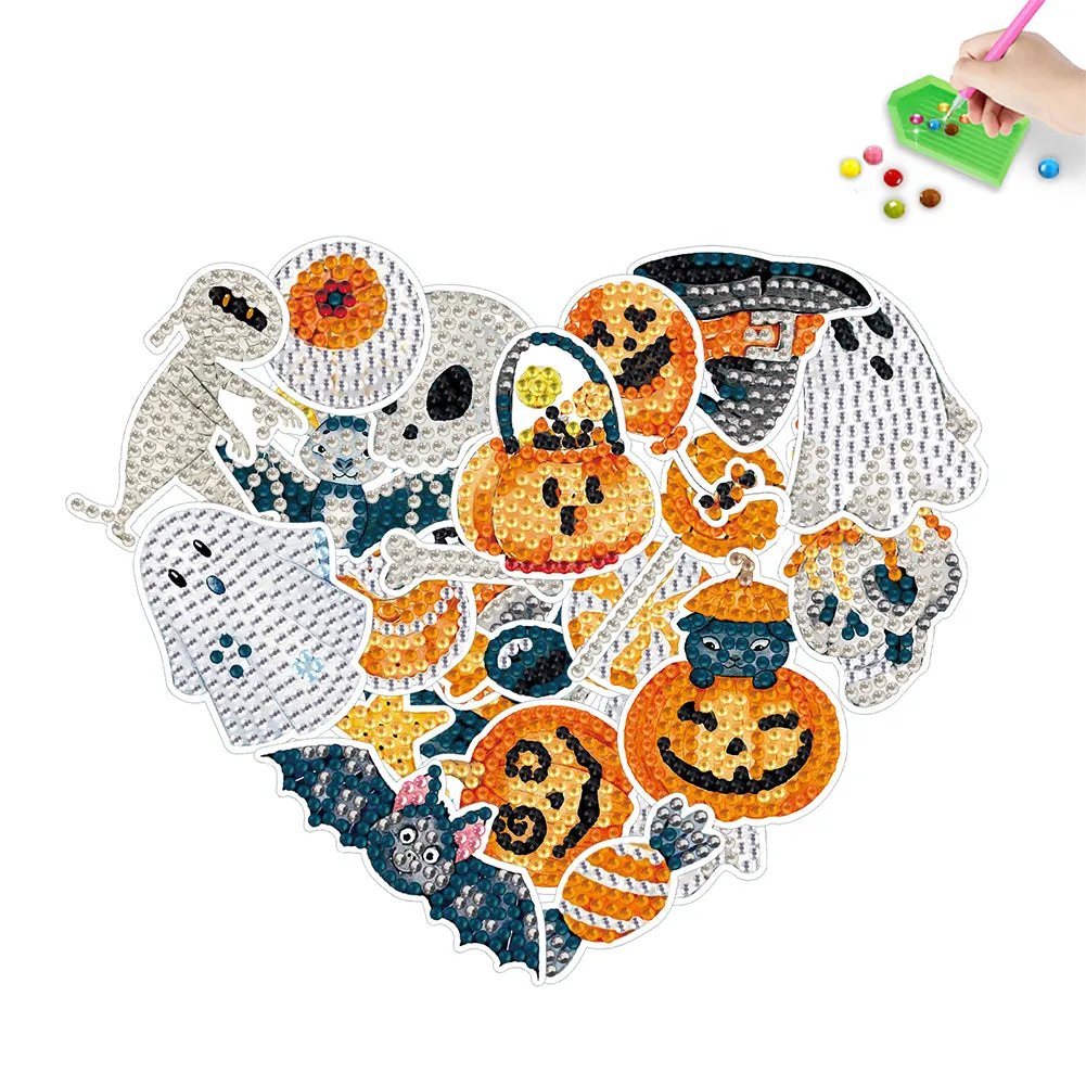 2pcs Dot Drill Sticker Art Craft Rhinestone Stickers for Kids Adult Gift Rewards