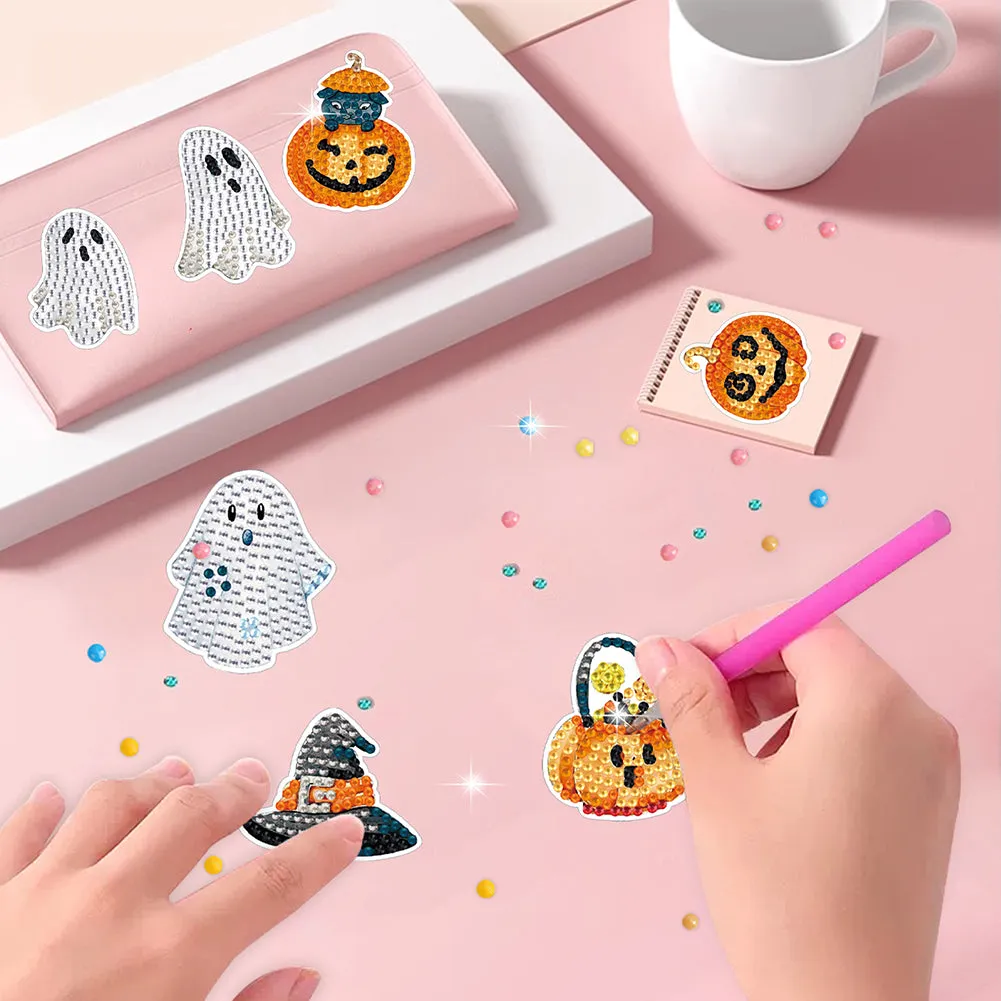 2pcs Dot Drill Sticker Art Craft Rhinestone Stickers for Kids Adult Gift Rewards