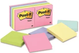 3M Original Pads In Pastel Colors3 X 3 Five Pastel Colors 12 100-Sheet Pads/Pack