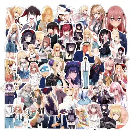 50Pcs Anime My Dress Up Darling Kawaii Stickers | My Dress Up Darling Graffiti Stickers For DIY Luggage Laptop Sticker Room Decor