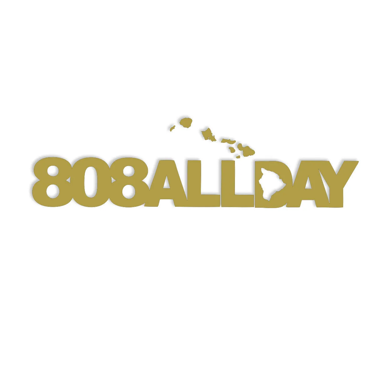 808ALLDAY 11" Hawaiian Islands Die Cut Sticker