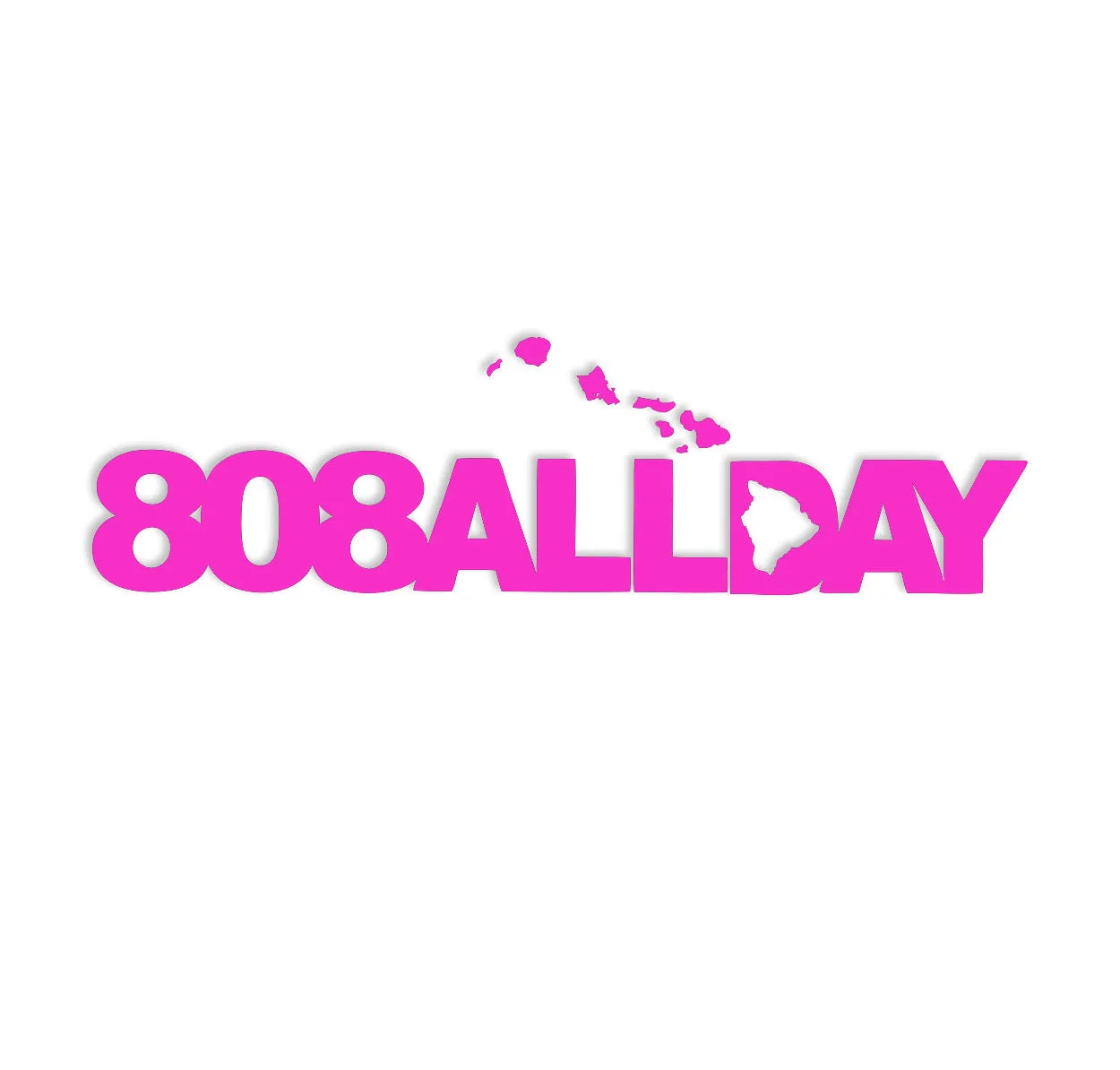 808ALLDAY 11" Hawaiian Islands Die Cut Sticker