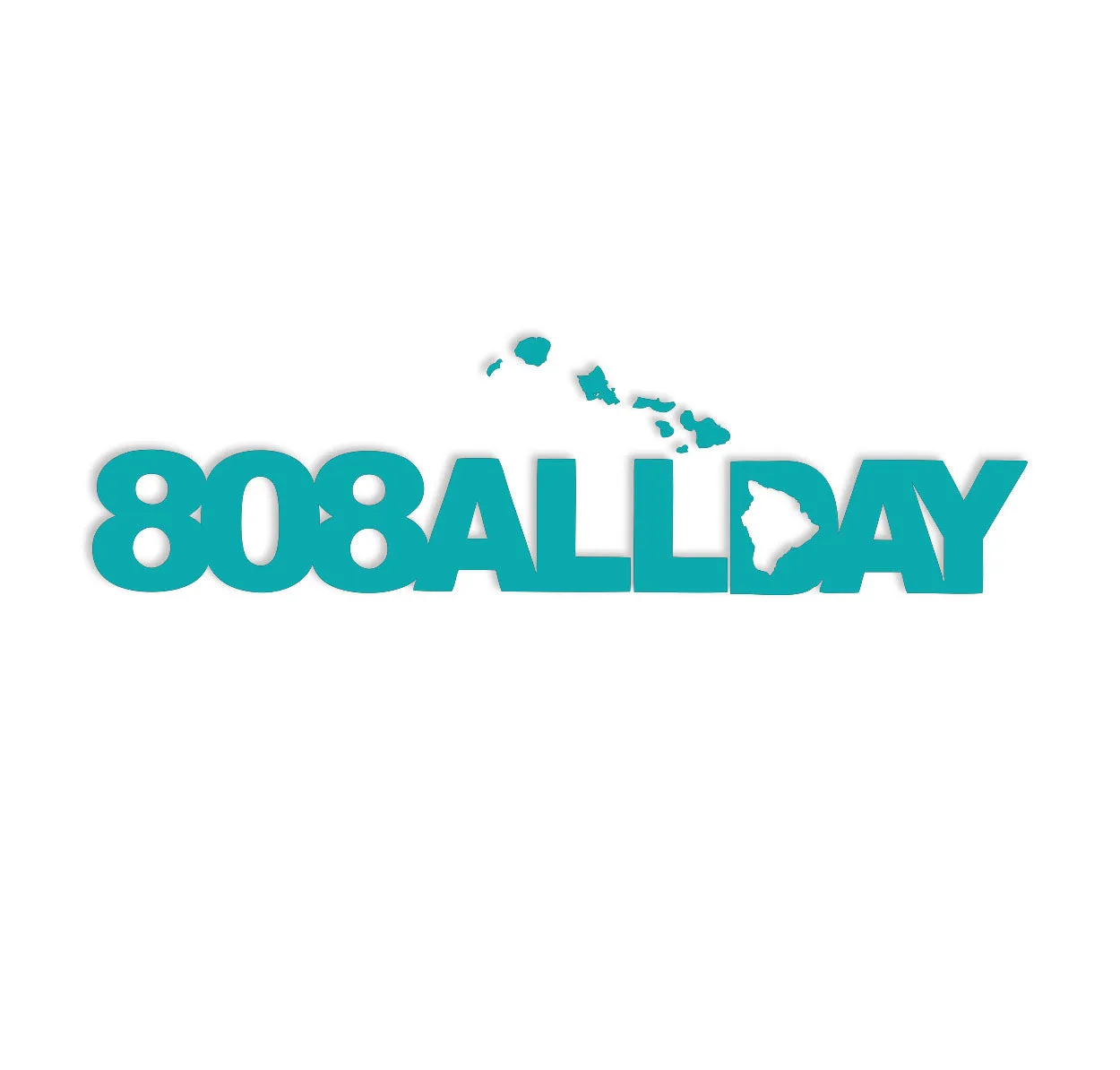 808ALLDAY 11" Hawaiian Islands Die Cut Sticker