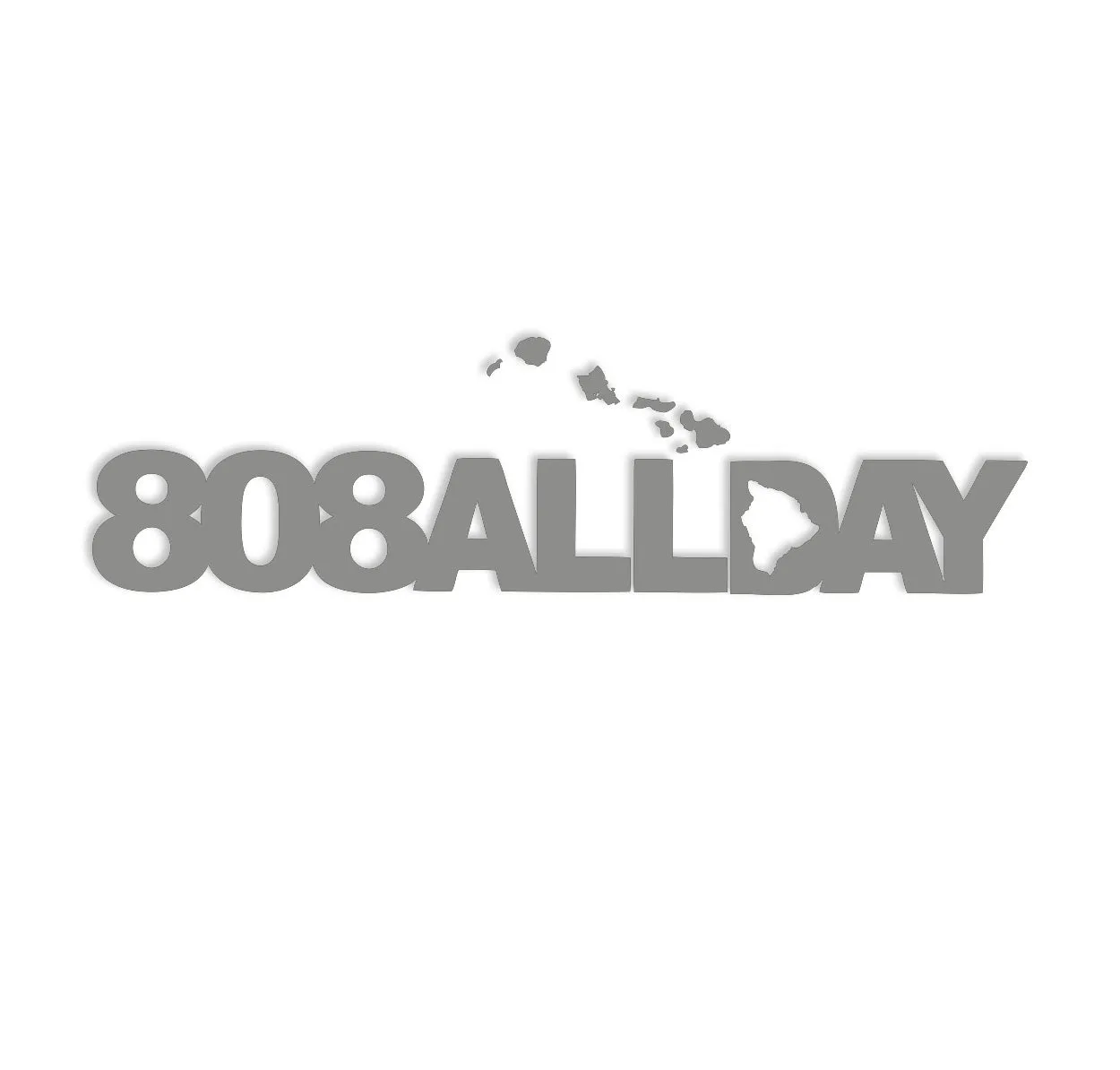 808ALLDAY 11" Hawaiian Islands Die Cut Sticker