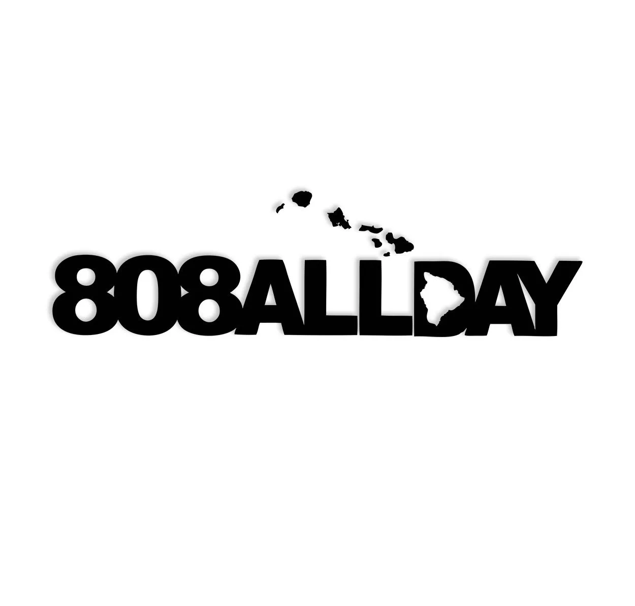 808ALLDAY 11" Hawaiian Islands Die Cut Sticker