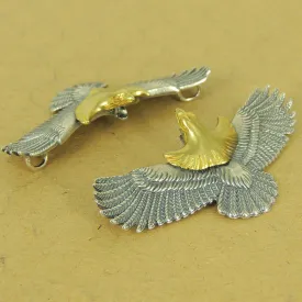 925 Stamp Sterling Silver Brass Eagle Head Charm Vintage DIY Jewelry Making WSP528 Wholesale: See Discount Coupons in Item Details