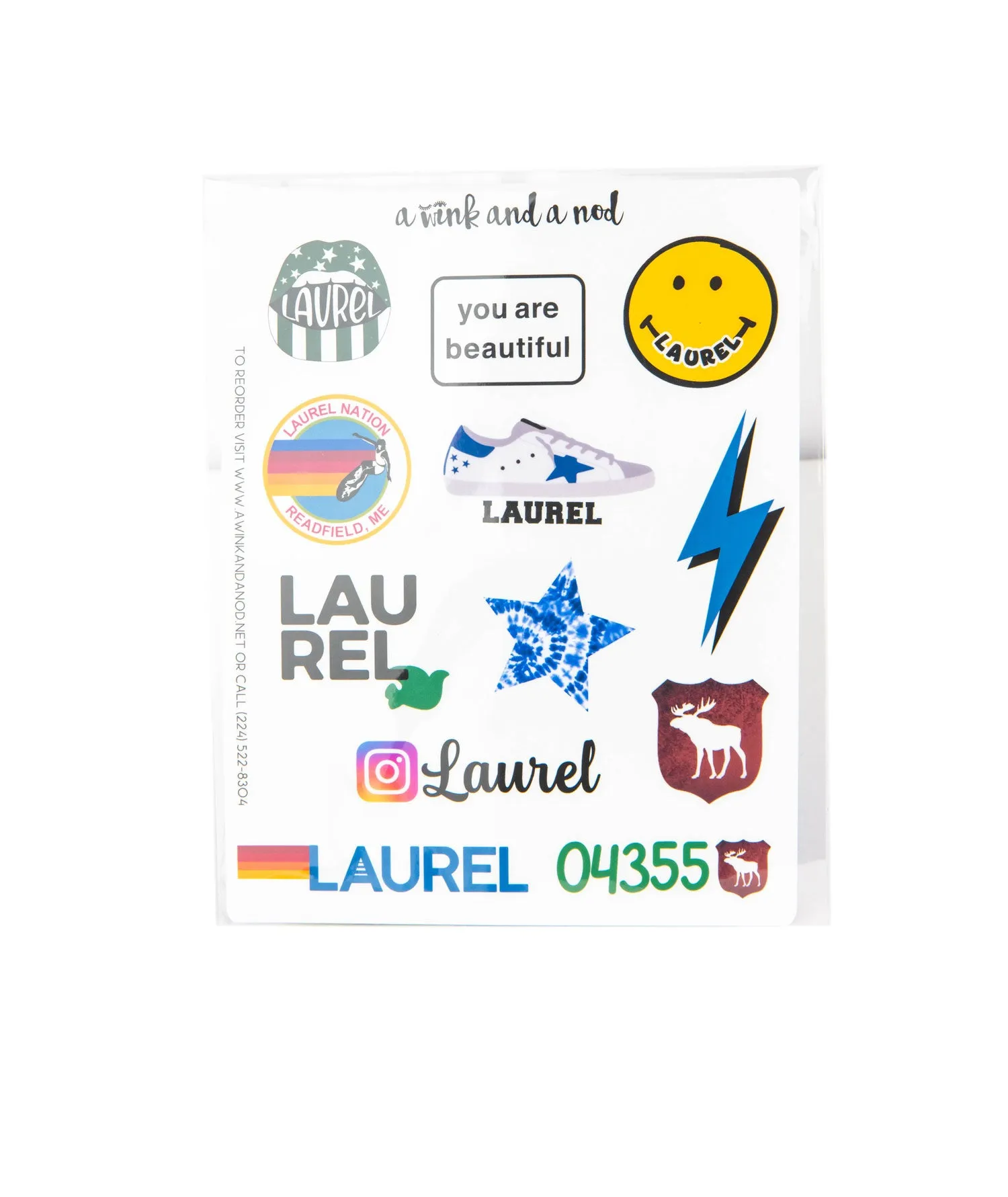 A Wink and a Nod Vinyl Sticker Set of 12