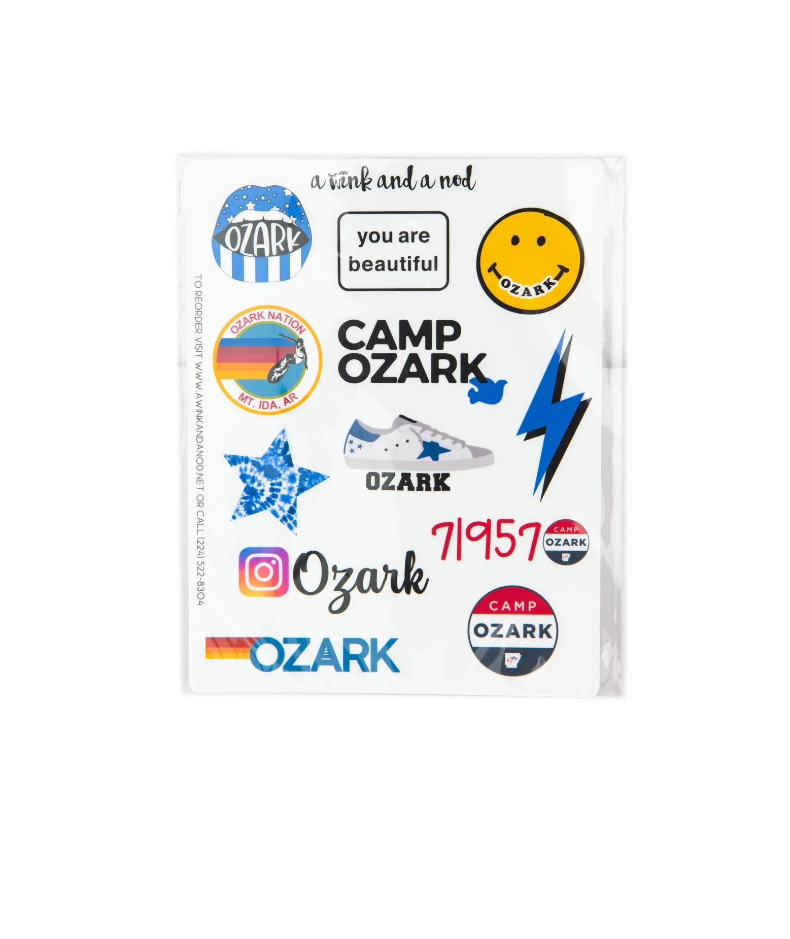 A Wink and a Nod Vinyl Sticker Set of 12