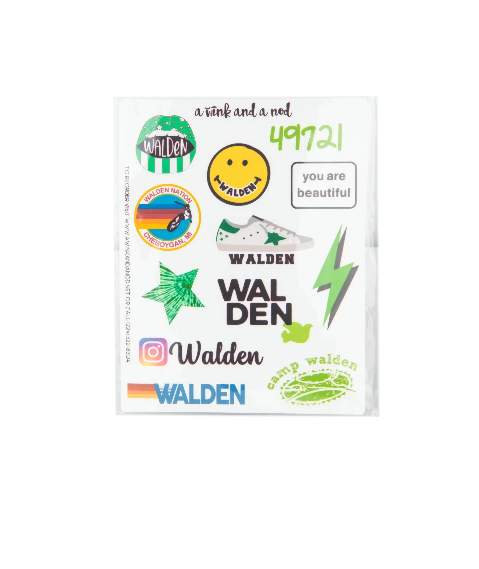 A Wink and a Nod Vinyl Sticker Set of 12
