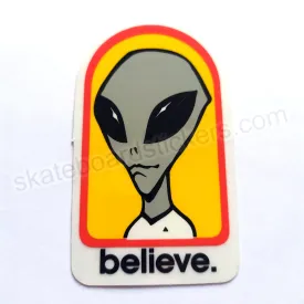 Alien Workshop Skateboard Sticker - Believe - 8cm high approx