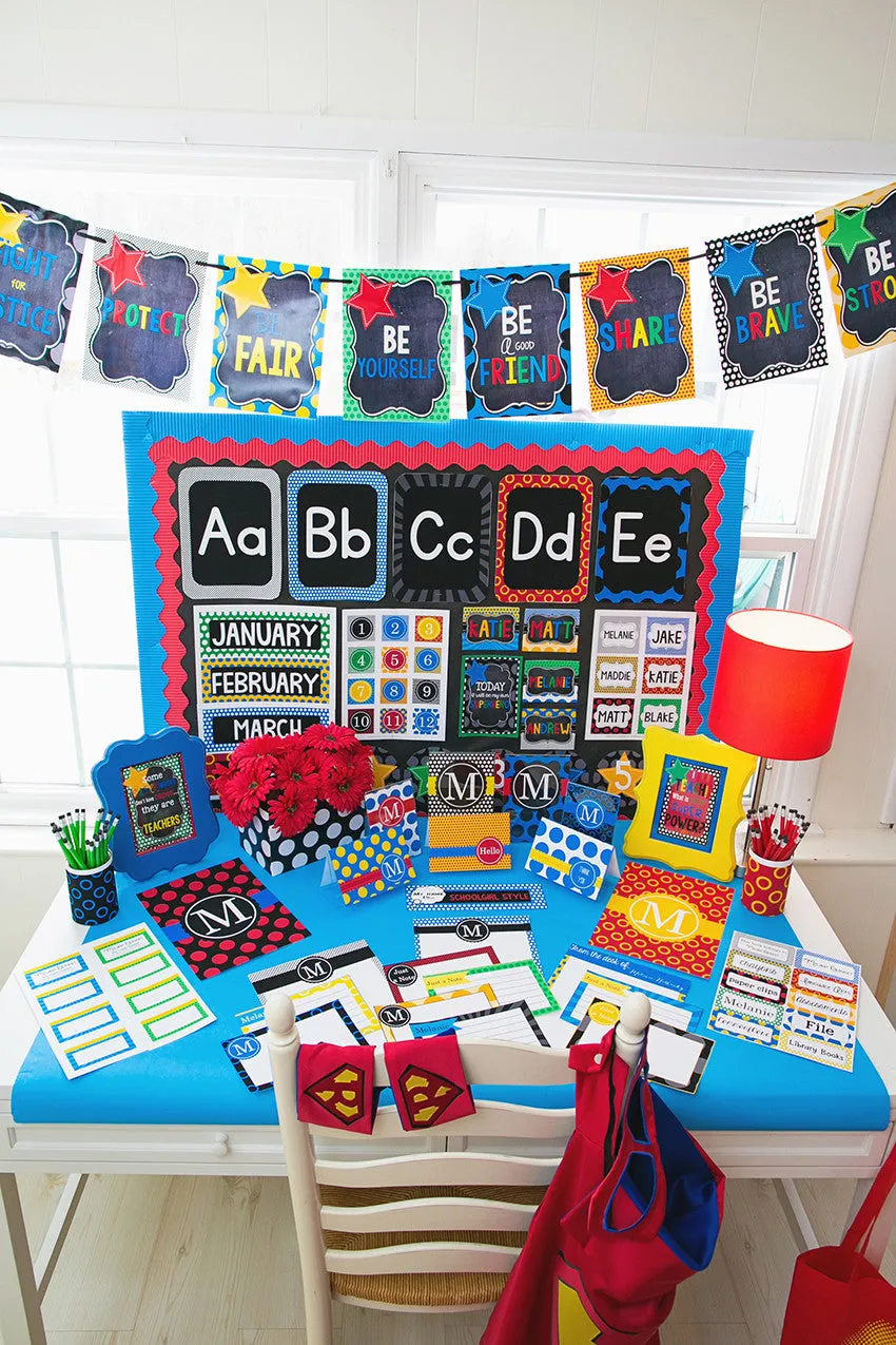 Alphabet Letters- Print | Superheroes | UPRINT | Schoolgirl Style