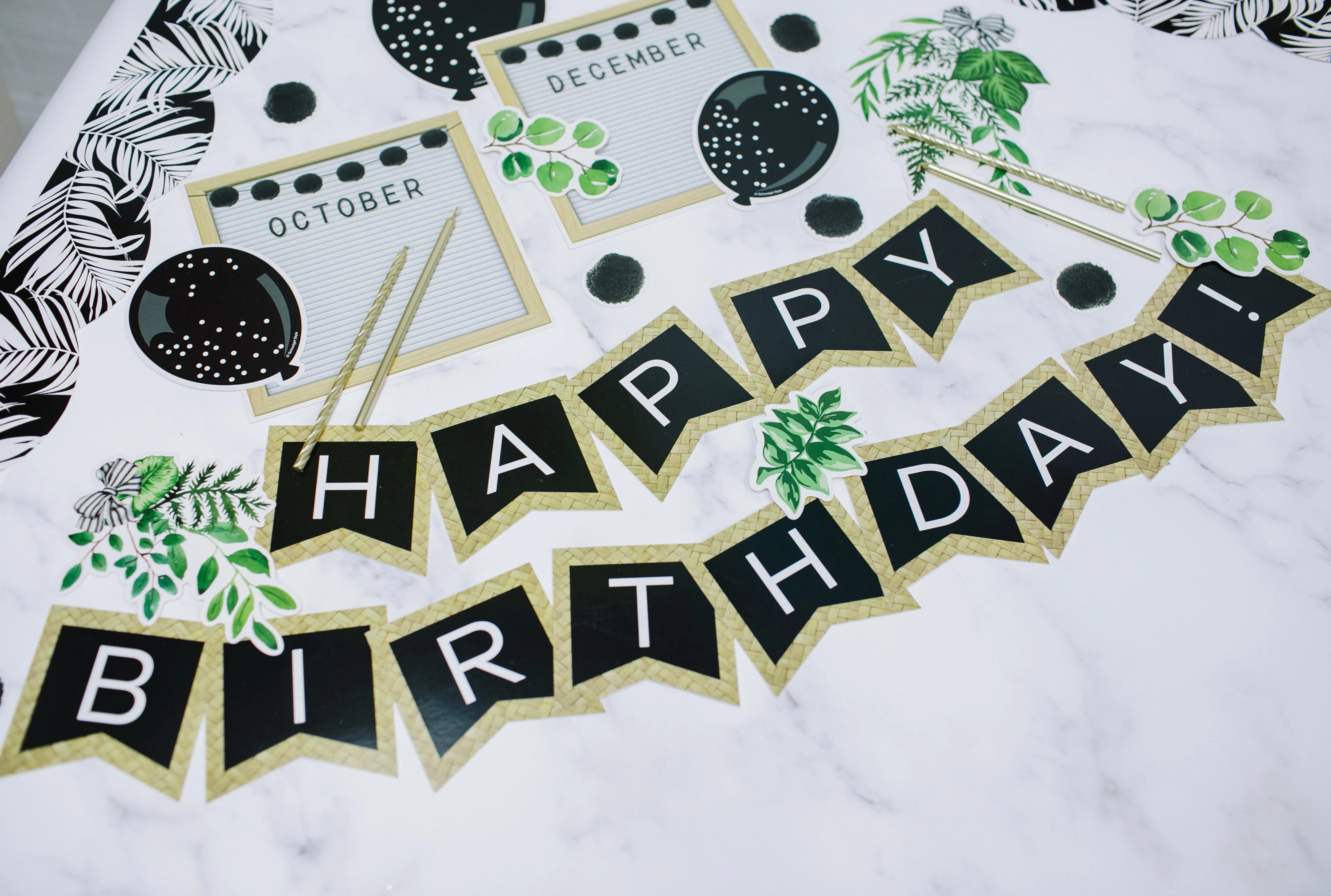 Birthday | Classroom Bulletin Board Set | Simply Boho | Schoolgirl Style