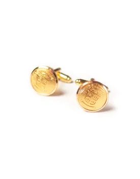 BLAZER BUTTON CUFFLINKS - BROWN