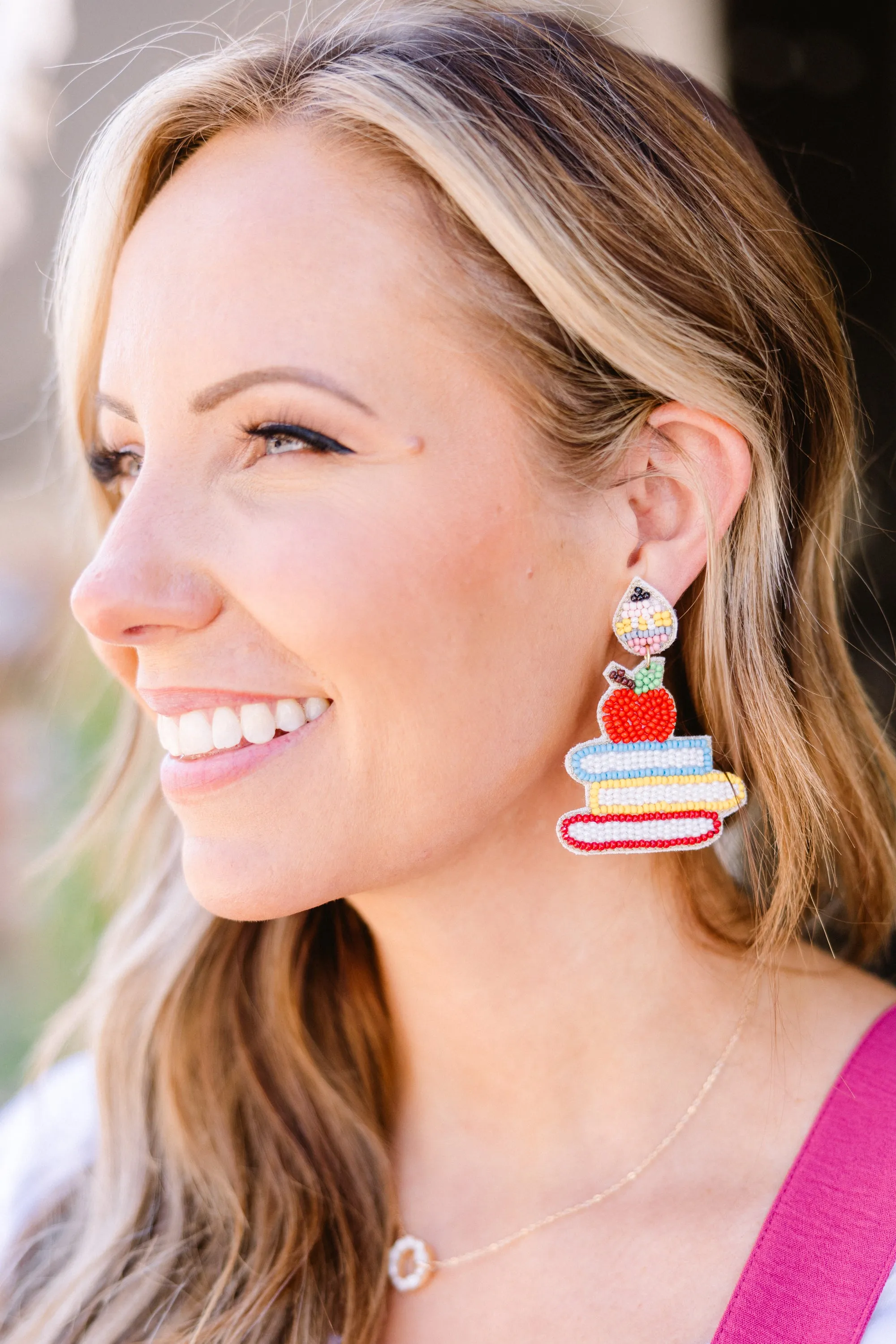 Book Keeping Babe Earrings, Multi