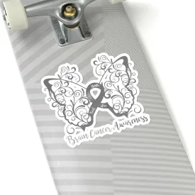 Brain Cancer Awareness Butterfly Car Sticker (6 X 6)