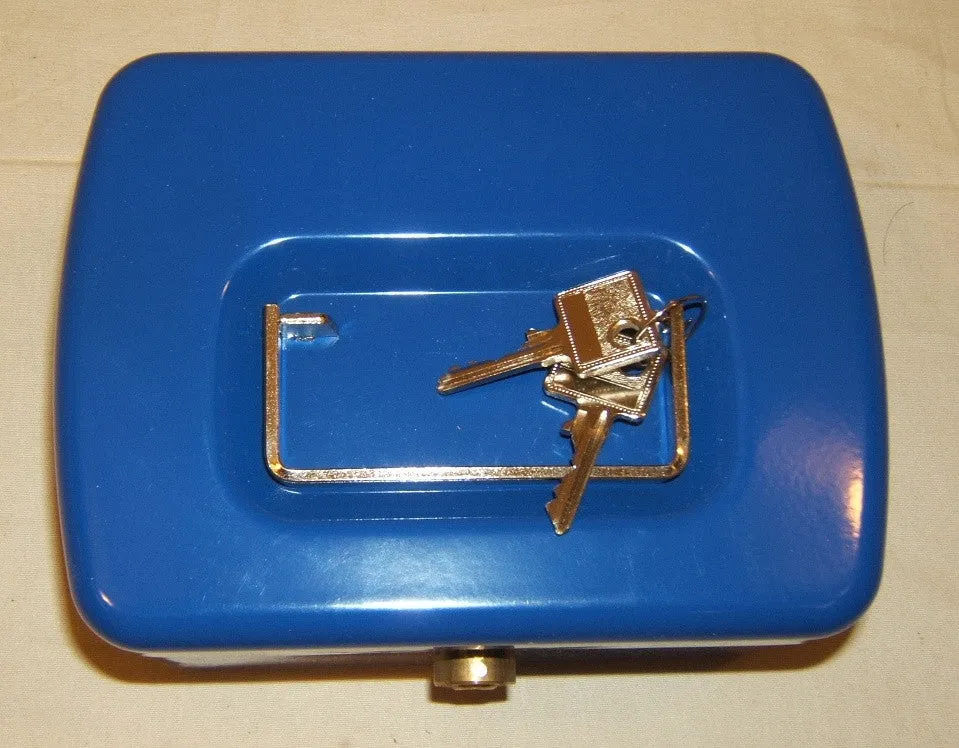 Burg Wachter Cash Box 7-in x 5 1/4-in x 3-in German Made 2167BL Office Steel -- New