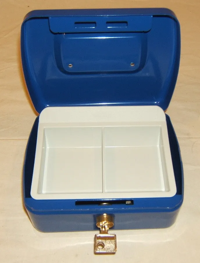 Burg Wachter Cash Box 7-in x 5 1/4-in x 3-in German Made 2167BL Office Steel -- New