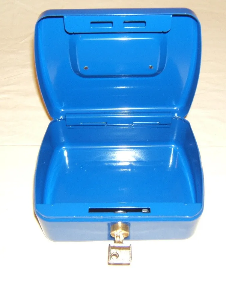Burg Wachter Cash Box 7-in x 5 1/4-in x 3-in German Made 2167BL Office Steel -- New