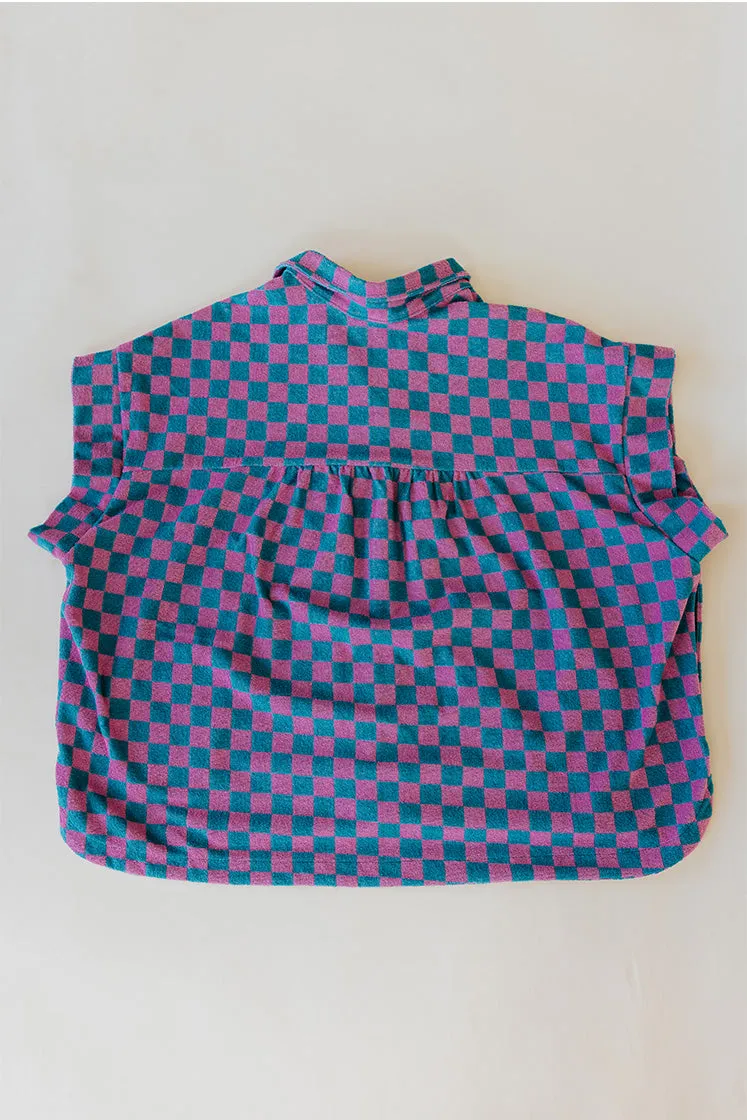 Checkered Boxy Button-up