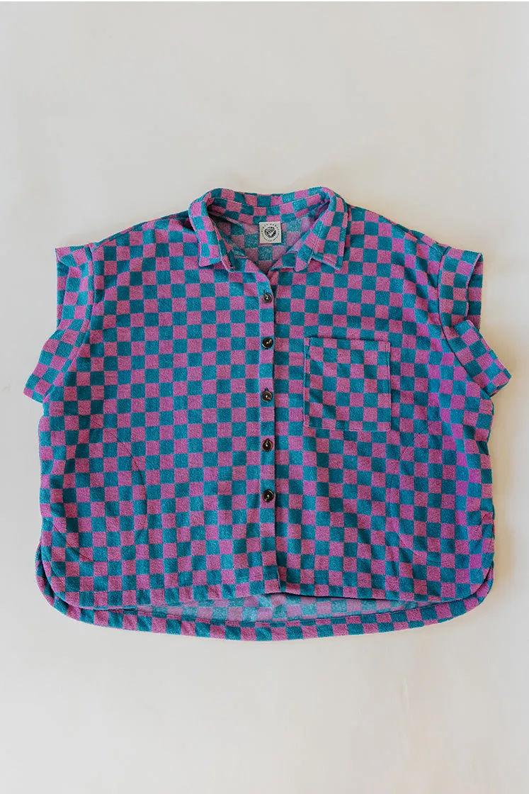 Checkered Boxy Button-up