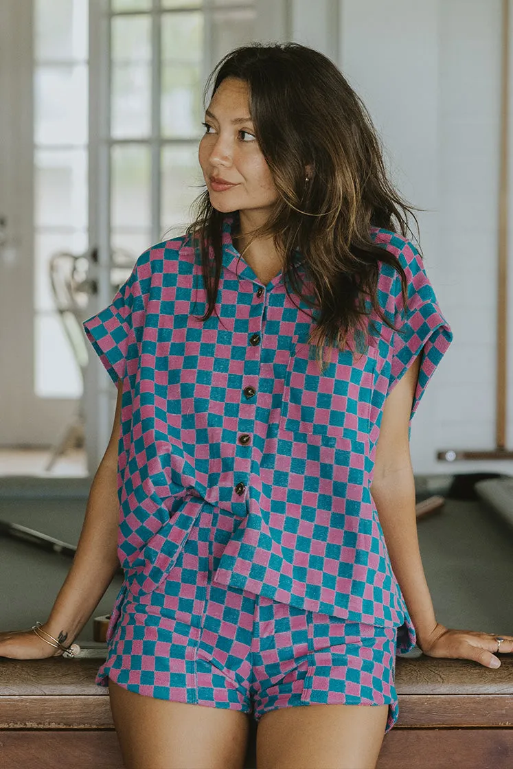 Checkered Boxy Button-up