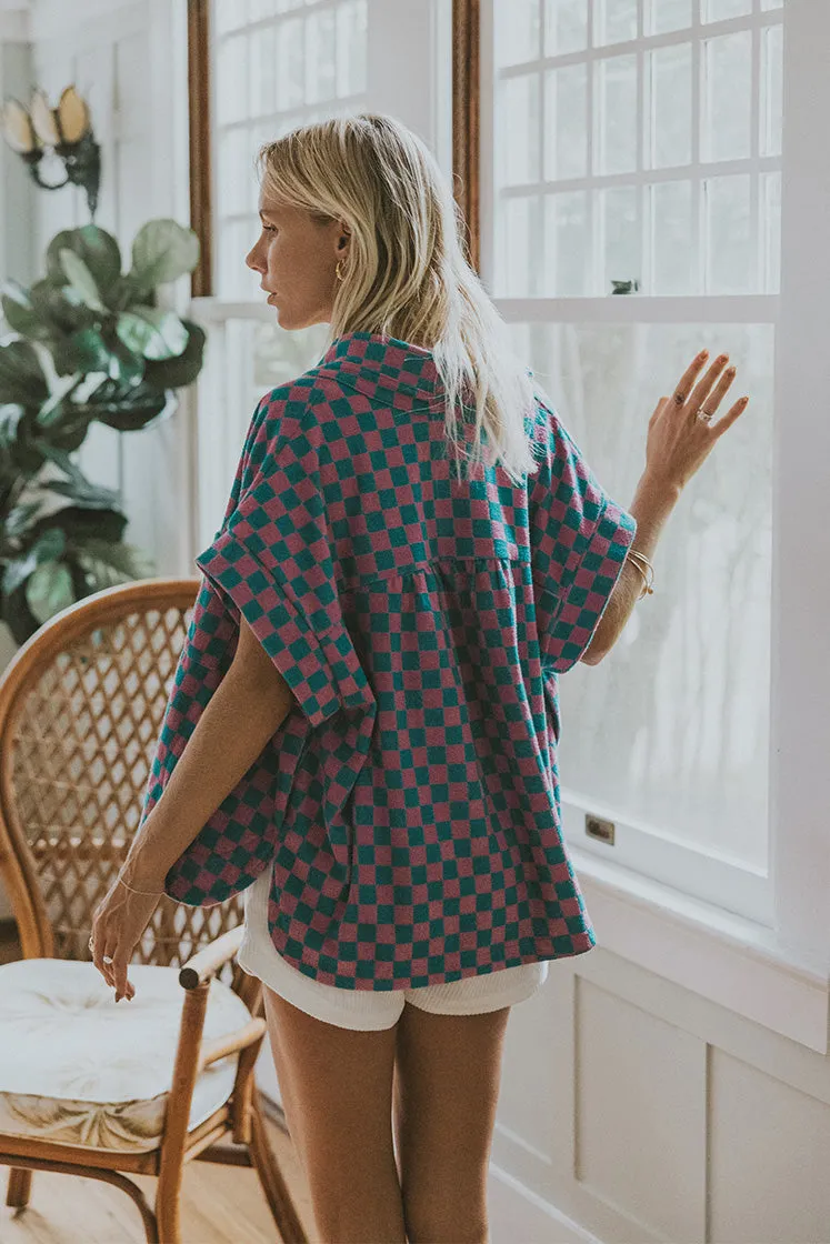 Checkered Boxy Button-up