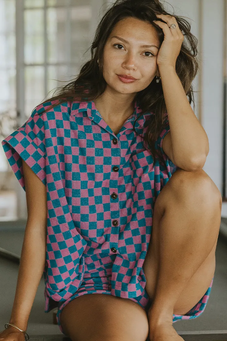 Checkered Boxy Button-up