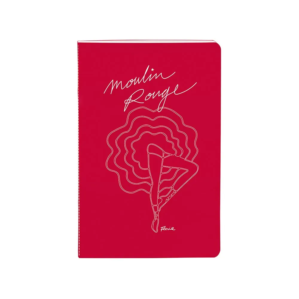 Clairefontaine Moulin Rouge Stapled Notebook Sewn On Spine 11x17cm