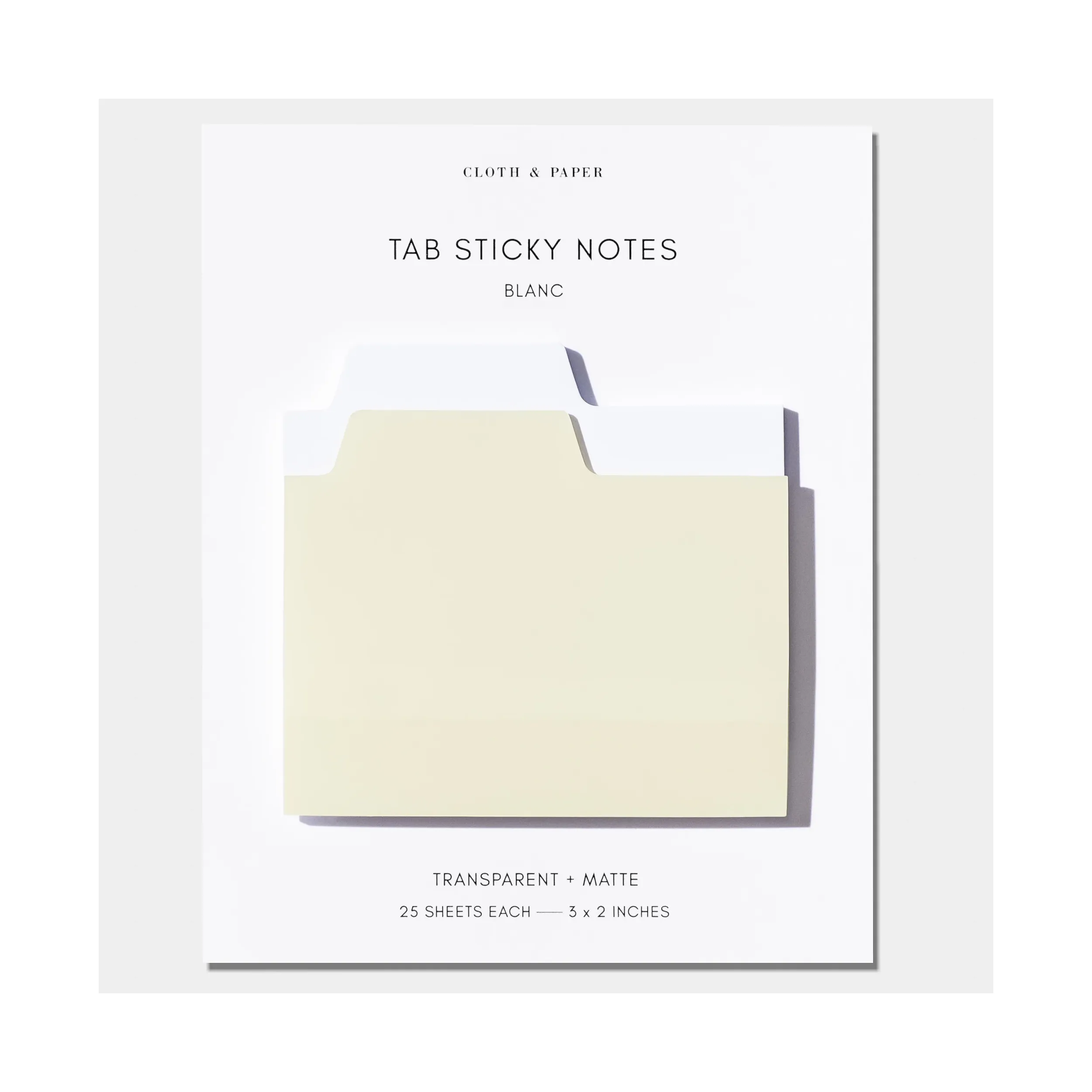 Cloth & Paper Blank Tab Sticky Notes