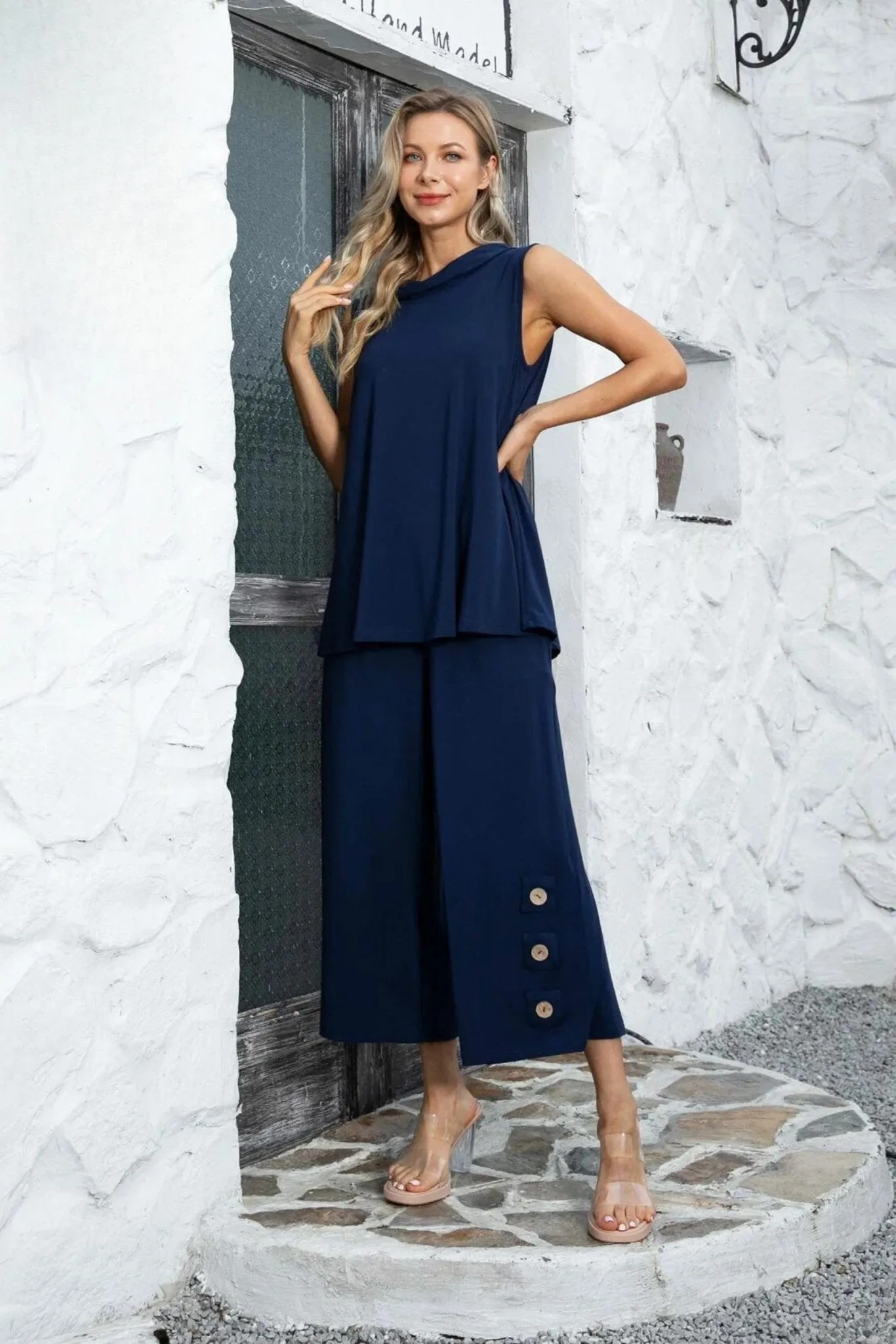 Coconut Button Bamboo Pant