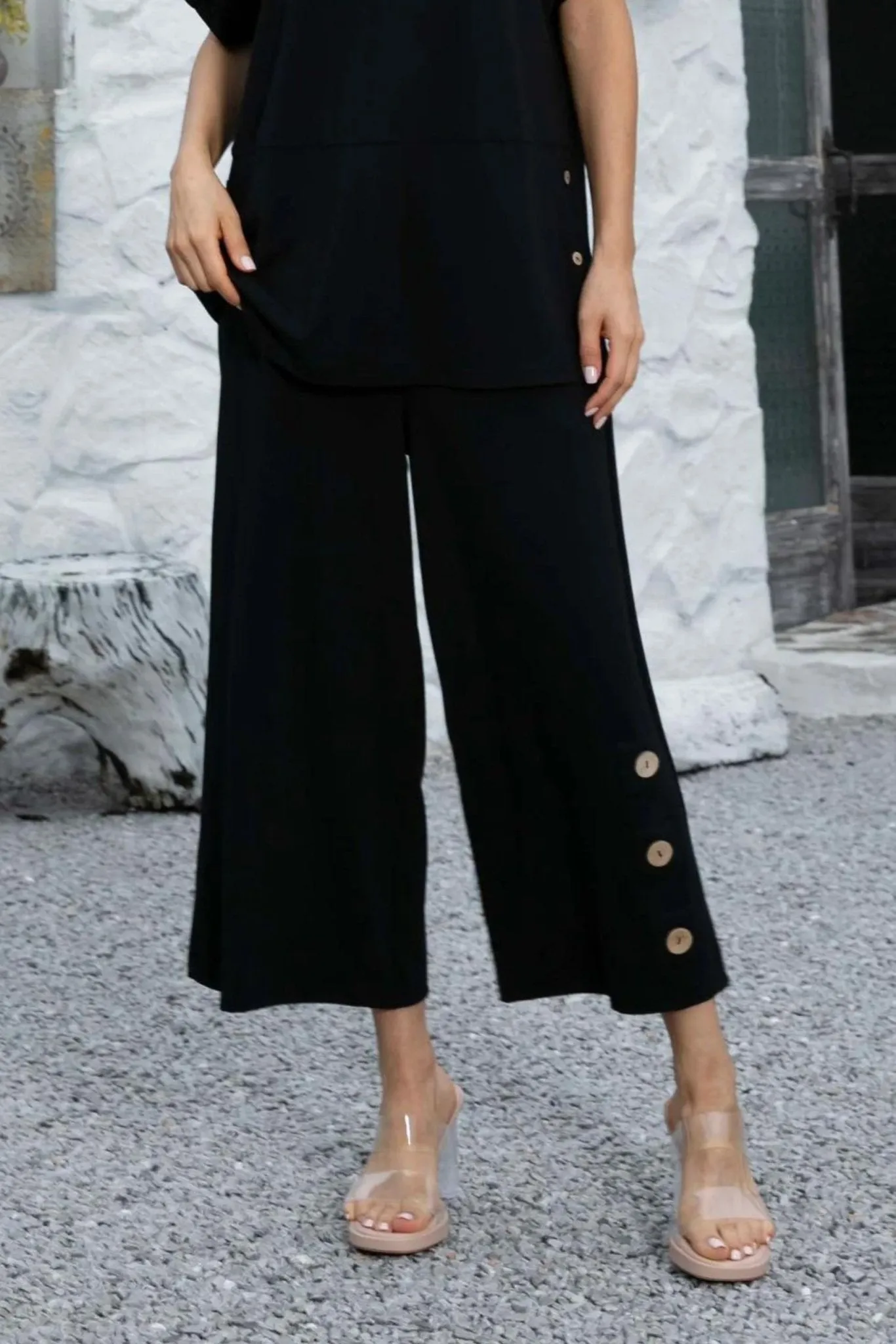 Coconut Button Bamboo Pant