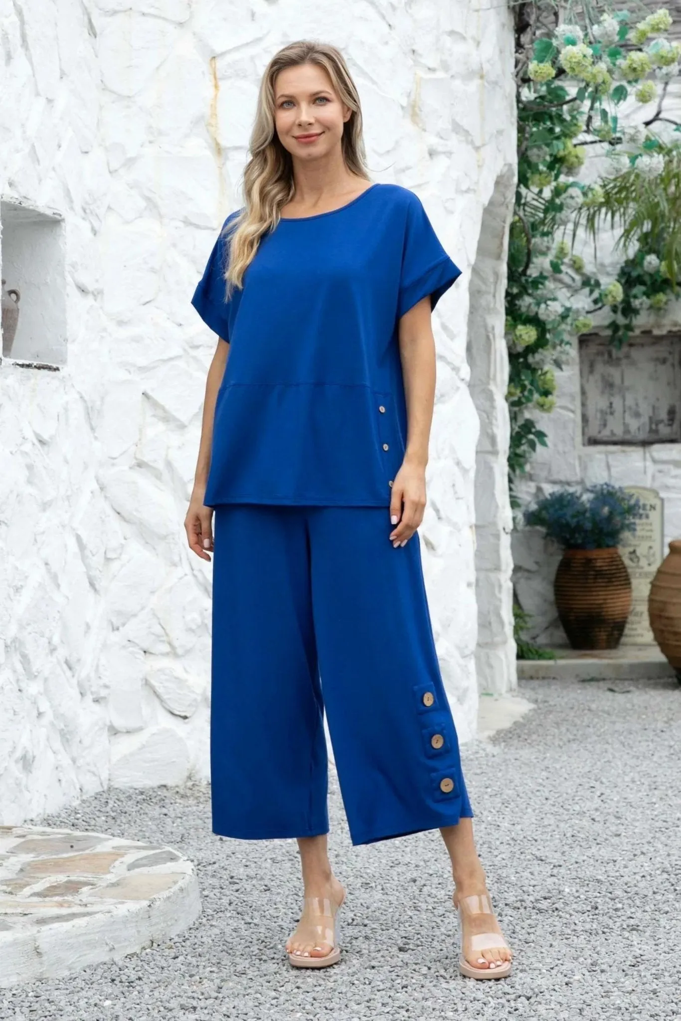 Coconut Button Bamboo Pant