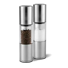 COLE & MASON OSLO SALT   PEPPER SET STAINLESS STEEL