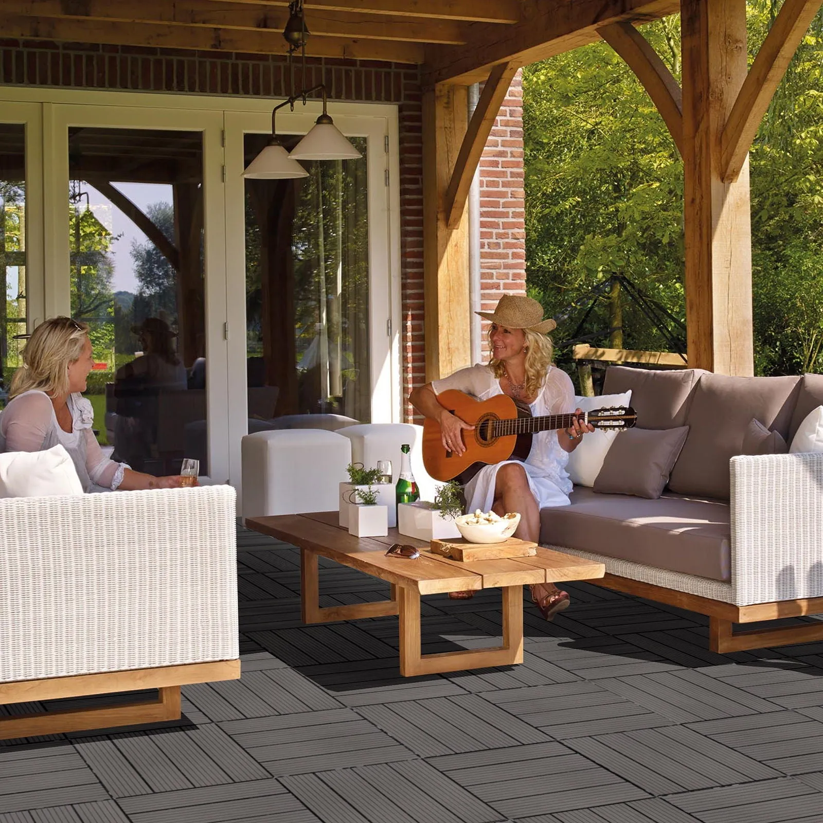 Composite Deck Tiles, Resist Rust, Water, Weather by Couch.com