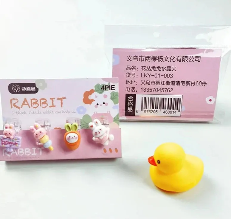 Crystal Photo Paper Clips - Rabbit