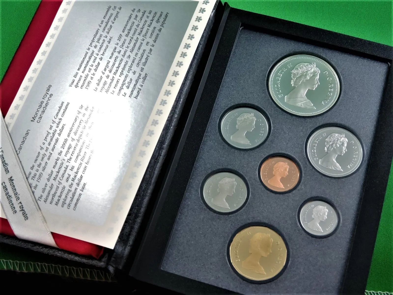 Currency - Coin Set - 1989 - RCM - Double Dollar Proof Set - 200th Anniversary of Sir Alexander Mackenzie's Voyage of Discovery in the Northwest of Canada