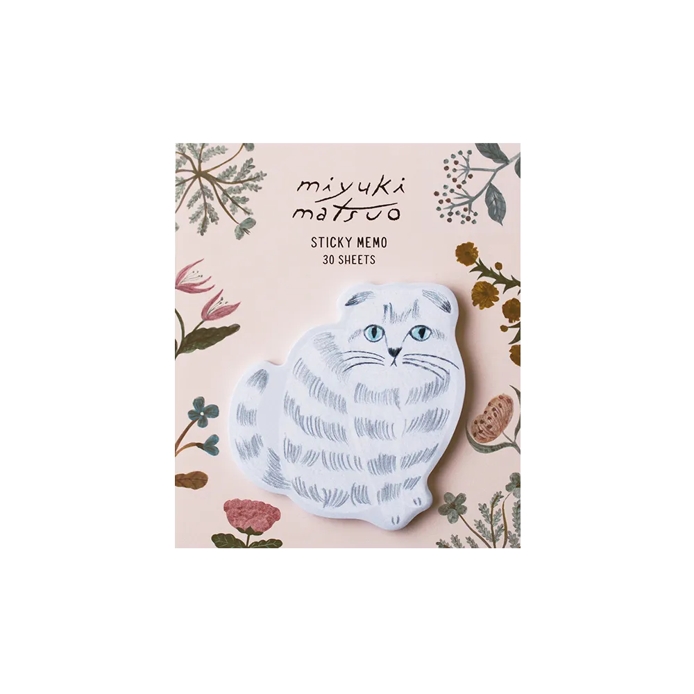 Die Cut Sticky Notes - Cat Pink