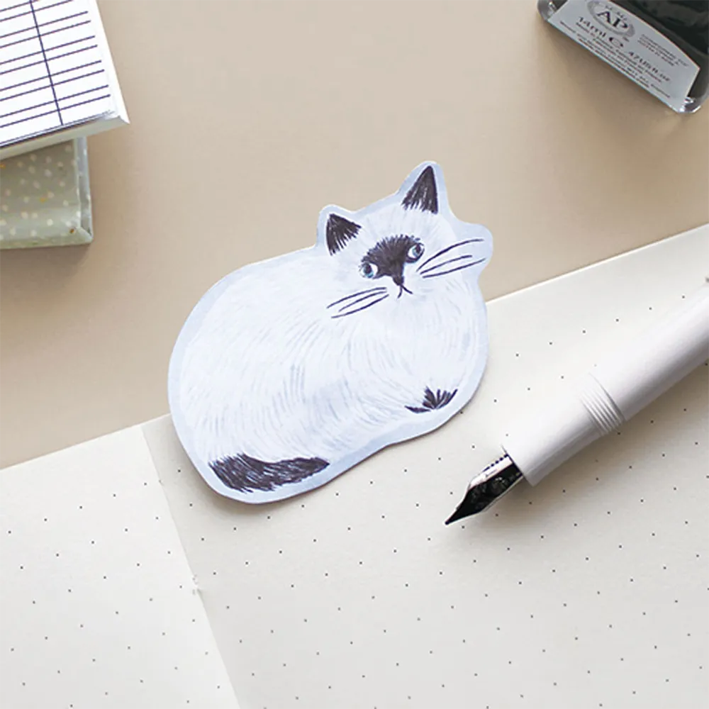 Die Cut Sticky Notes - Cat Pink