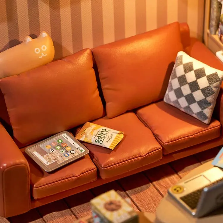 DIY Miniature House Kit: Cozy Living Lounge