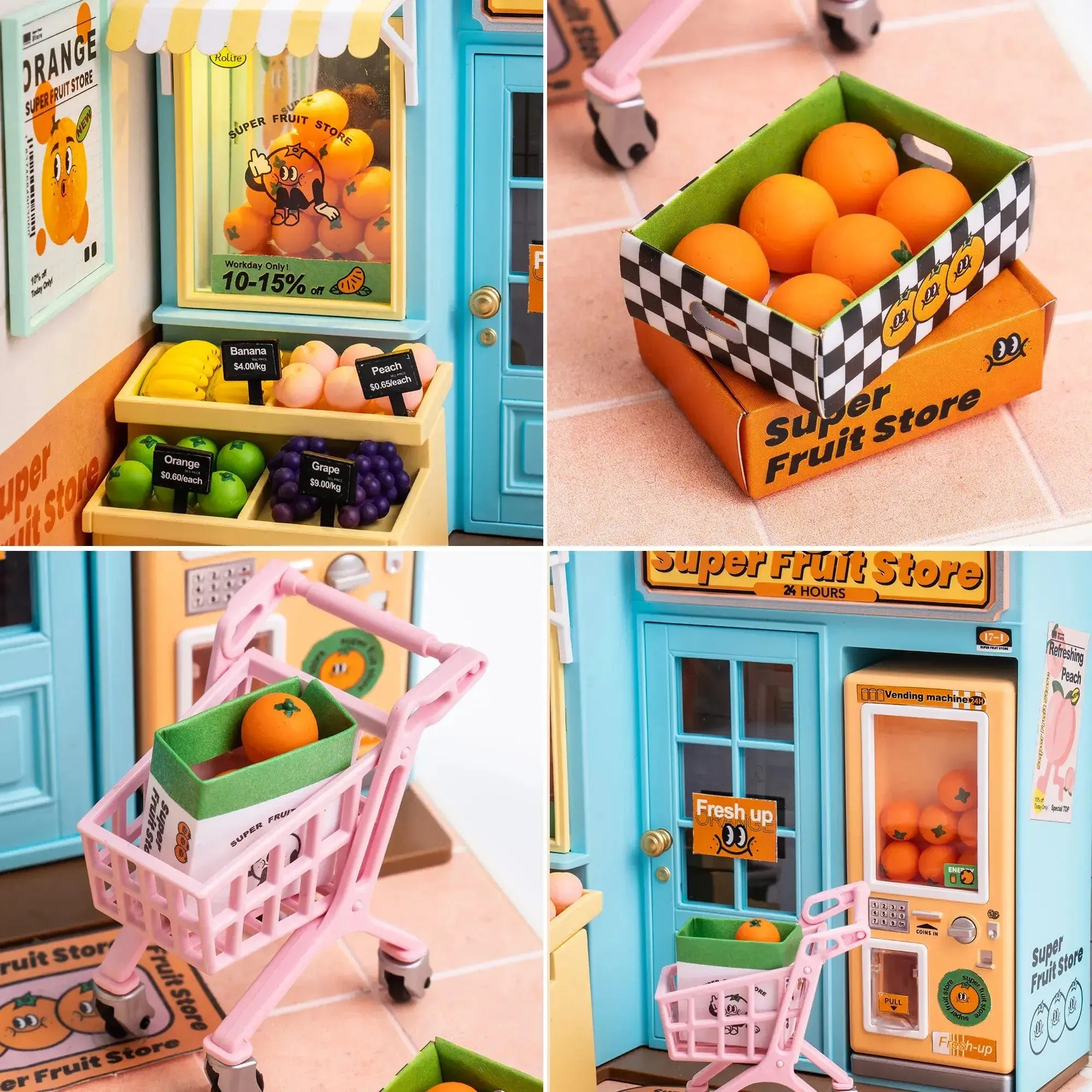DIY Miniature House Kit: Daily VC Fruit Store