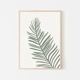 Emerald Safari Palm Leaves Art Print